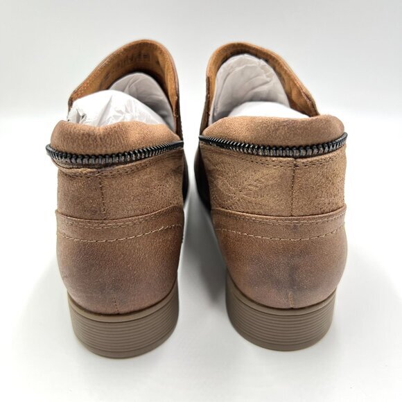 7.5W 7.5 WIDE‎ WIDTH Cobb Hill Womens Crosbie Brown Leather Ankle Boots Booties - Picture 6 of 14